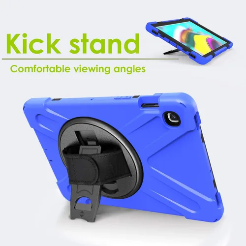 Vista 4 de KIQ Shield Series Samsung Tab 10.1 Case SM-T510/T515 Samsung Galaxy Tab A 10.1 Case 2019 Cubierta resistente a prueba de golpes 360 Kickstand
