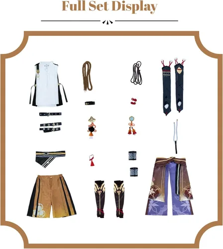 Vista 5 de Nuoqi Beidou Baal Yae Miko Venti - Conjunto completo de disfraces de anime y cosplay para mujer