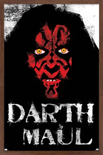 Vista 10 de Trends International Star Wars: The Phantom Menace - Póster de pared de carbón de Darth Maul, 22.4 pulgadas de largo x 14.7 W, versión enmarcada