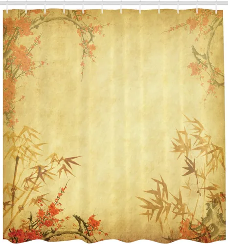 Vista 2 de Ambesonne Decor Collection cortina para regadera de baño de poliéster