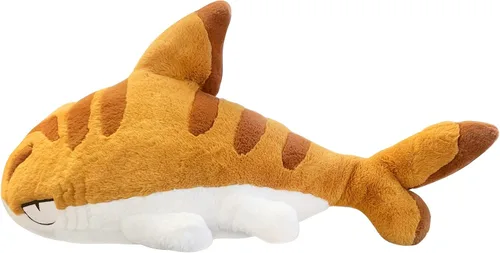 Vista 11 de Juguetes de peluche de Sharkitty, juguetes de peluche combinados de tiburón y gato (negro 27.5 pulgadas)