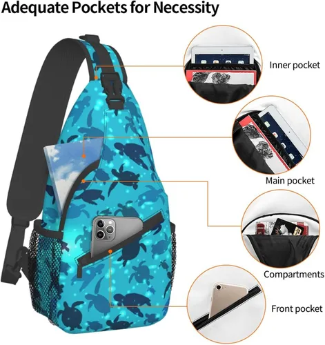 Vista 4 de Bolso bandolera, Caballos Salvajes Bandolera Mochila de Viaje Senderismo Bolsa de Pecho Mochila para Monederos Bolso de Hombro Cuerpo Mujer Hombre