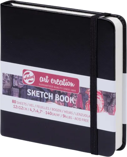 Vista 4 de Talens Art Creation Cuaderno de bocetos Negro 12X12 cm, 4.94 oz
