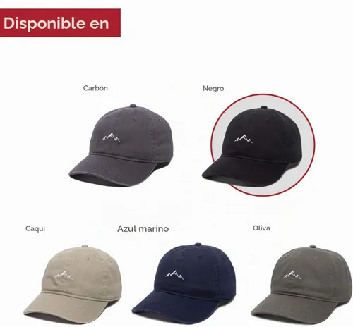 Vista 8 de Outdoor Cap Mountain Embroidered Dad Hat Adjustable Soft Cotton Polo Style Unstructured Baseball Cap for Men & Women Negro