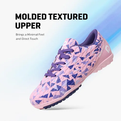 Vista 6 de DREAM PAIRS Zapatos de fútbol de césped para niños y niñas con cordones (niños pequeñosniños grandes)