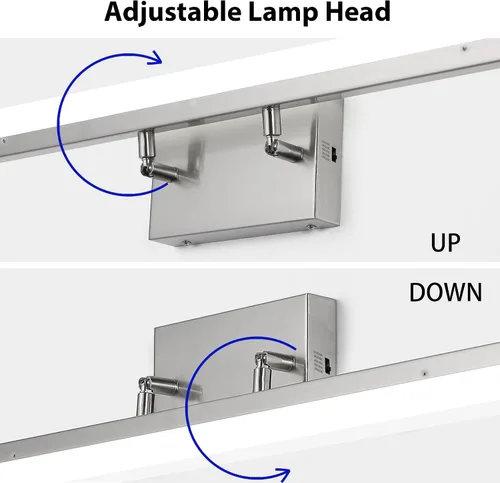 Vista 4 de Luz LED de tocador de 36 pulgadas, regulable 3000K-5000K 5CCT moderna accesorio de iluminación de tocador de maquillaje, barra de luz ajustable