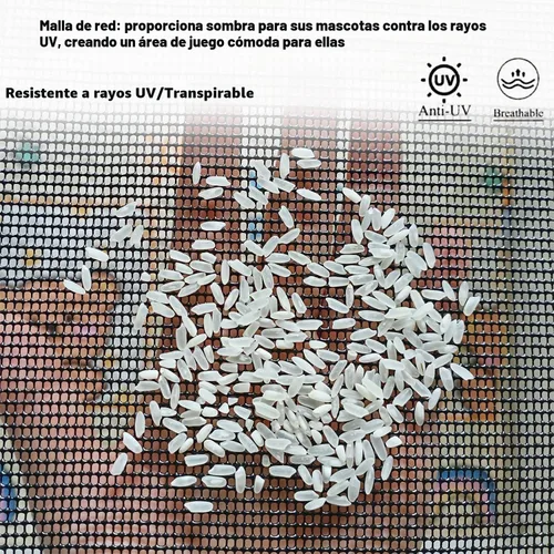 Vista 5 de Cubierta superior de malla para corralito para perros, [corralito no incluido] Se adapta a corralitos de mascotas de 36 pulgadas con 4 paneles