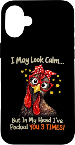 Vista 23 de I May Look Calm But in My Head Ive Pecked You 3 Times Funny Case for iPhone XR