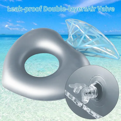 Vista 6 de Flotadores de piscina con anillo dorado de diamantes, anillo de compromiso, balsa inflable, accesorios para piscinas, juguetes de despedida
