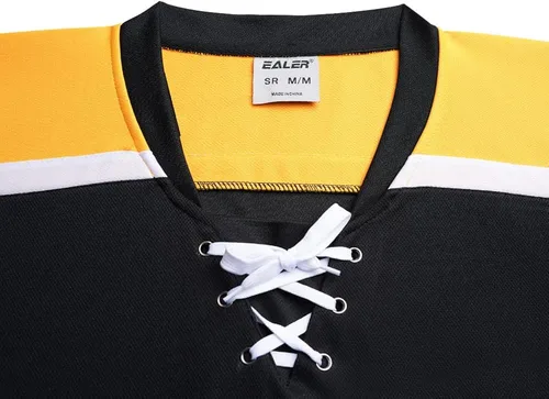 Vista 3 de EALER Camiseta de práctica en blanco de la serie H900 de la liga de hockey sobre hielo y tela gruesa, transpirable y de secado rápido de alta