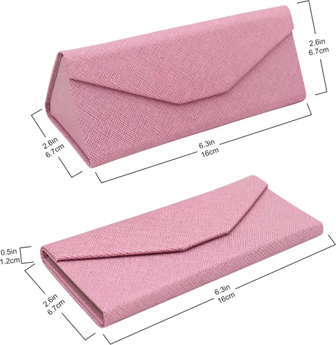 Vista 56 de Real Sic Funda para lentes de sol para hombres y mujeres, soporte magnético plegable para lentes de sol, inspirado en el color sólido