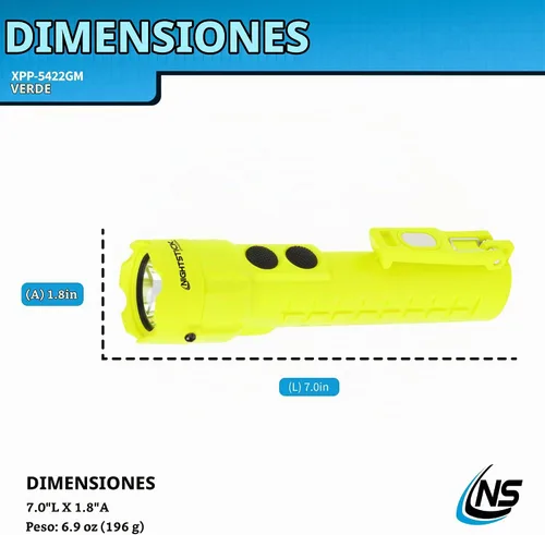 Vista 7 de Nightstick XPP-5422GM - Linterna de doble luz intrínsecamente segura con imanes-3 AA (no incluidos), verde, UL913, multicolor
