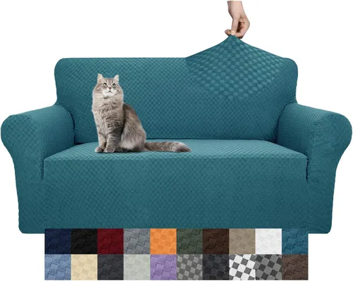 Vista 20 de YEMYHOM Funda para sofá con diseño jacquard de alta elasticidad, funda para silla de sala de estar, a prueba de mascotas, perros y gatos