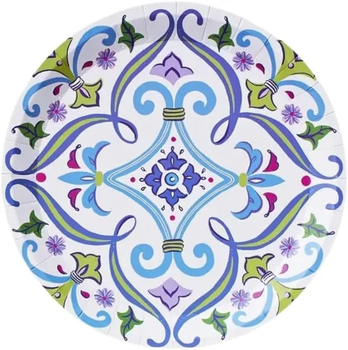 Vista 7 de Coterie Platos azules y dorados (juego de 10 platos pequeños marroquíes, azul marino, agradables para bodas, despedidas de soltera, cenas y fiestas)