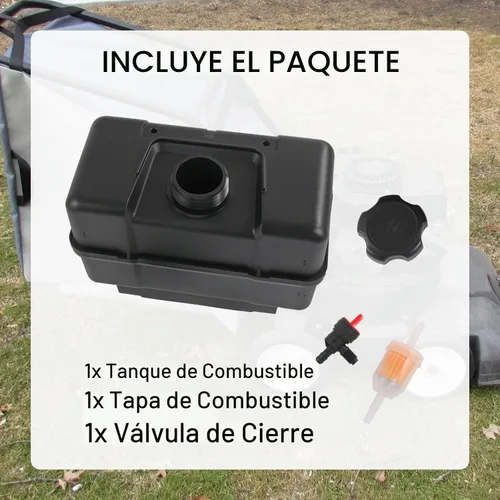 Vista 4 de 691993 Depósito de combustible de plástico de 4 cuartos con tapa y válvula de cierre