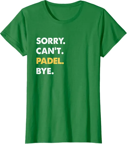 Vista 38 de Sorry Can't Padel Bye Funny Camiseta de Padel, Negro