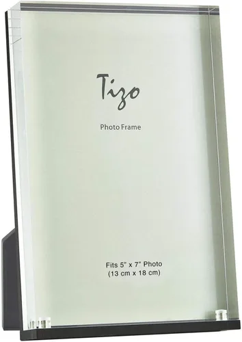 Vista 10 de TIZO Marco de fotos vertical Lucite de 4 x 4 pulgadas, duradero, 1 pulgada de grosor transparente y cierres magnéticos, elegante y práctico marco