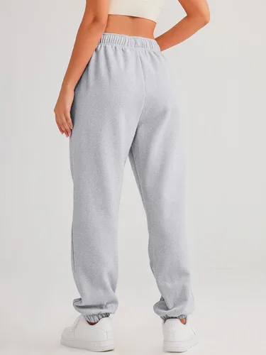 Vista 4 de AUTOMET Pantalones deportivos holgados de forro polar para mujer