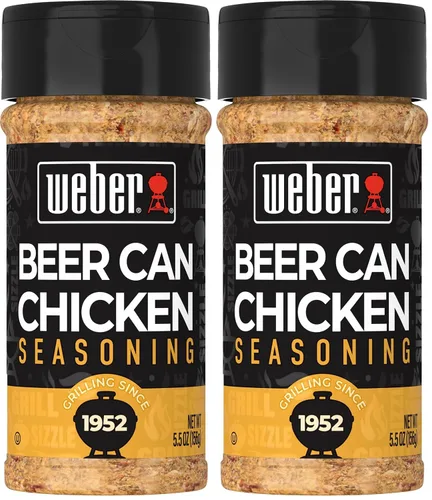 Vista 6 de Weber Condimento de pollo en lata de cerveza, coctelera de 5.5