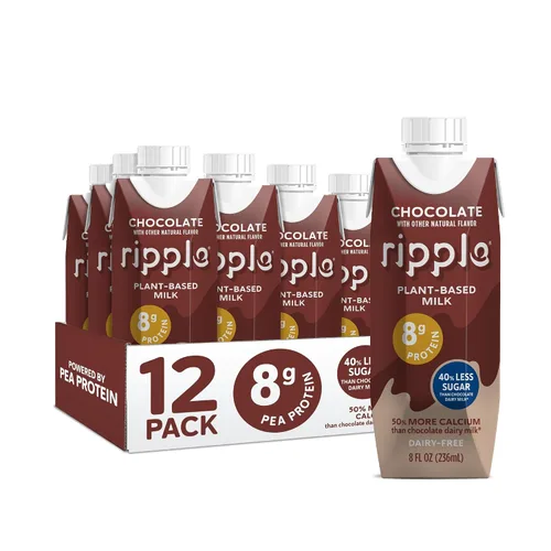 Vista 6 de Ripple Leche no láctea de 8 onzas, chocolate (paquete de 12) y Ripple 8oz leche no láctea, vainilla (paquete de 12) y Ripple 8oz leche no láctea