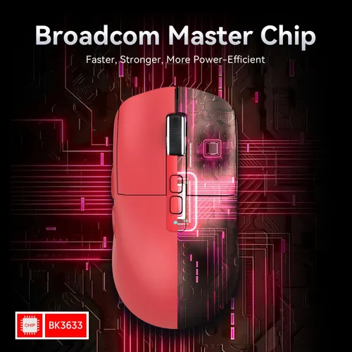 Vista 7 de ATTACK SHARK X6 Ratón Inalámbrico Ligero para Juegos con Base de Carga de Retroiluminación RGB, Tri-Modo Cableado/2.4GHz/BT5.2, 26K DPI, Sensor