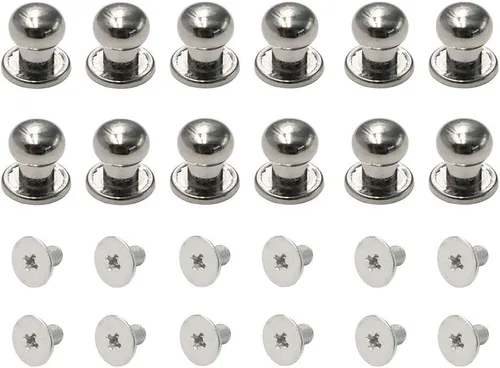 Vista 8 de Biaungdo 12 piezas tiradores de cajón mini de 0.31" x 0.39" pulgadas, pomos redondos para gabinete, tiradores para tocador armario cofre cajón cajas