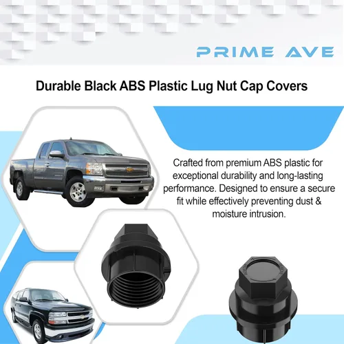 Vista 3 de Cubiertas negras para tuercas de rueda para Chevrolet GMC Parte # 15646250 (paquete de 12)