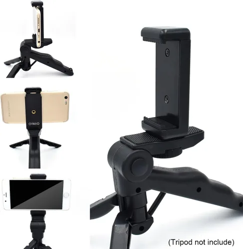 Vista 4 de Adaptador universal de montaje en trípode para teléfono celular, cabezal de conector de clip de soporte de teléfono OIMIO utilizado para monopod