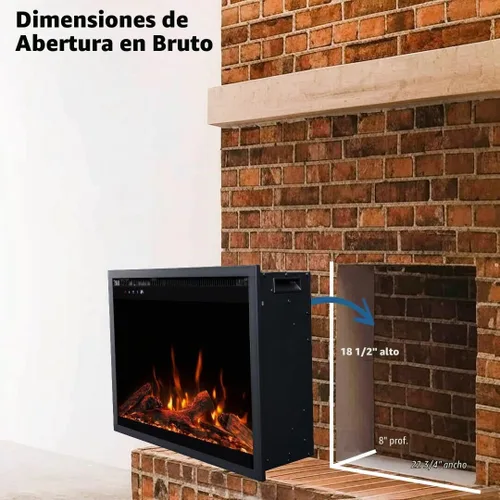 Vista 2 de Touchstone Fireplug 24" Chimenea eléctrica de inserción para chimeneas de mampostería existentes 6 colores de llama y 13 colores de brasa