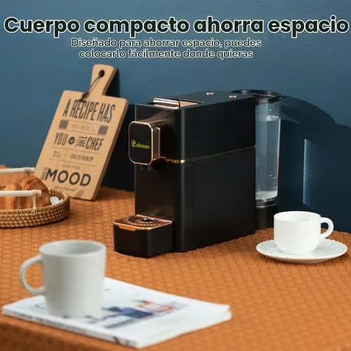 Vista 3 de Mini cafetera espresso para cápsulas compatible con máquina Nespresso OriginalL, cafetera espresso de una sola porción, cápsulas de café Bestpresso