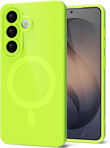 Vista 52 de Svanove Funda magnética de silicona para Samsung Galaxy S22, compatible con Magsafe, bonita funda para mujer, goma de gelatina brillante delgada