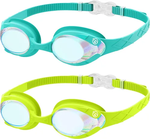 Vista 12 de OutdoorMaster - Gafas de natación de ajuste rápido para niños (2 unidades)