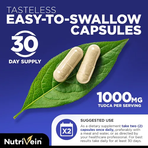 Vista 7 de Nutrivein Paquete premium de suplementos TUDCA y DIM: Suplemento TUDCA de alta absorción y DIM para desintoxicación, equilibrio y bienestar