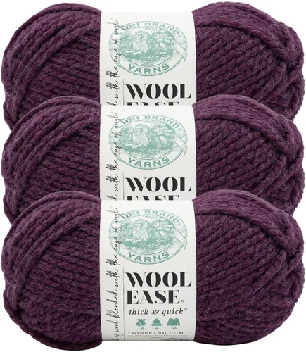 Vista 163 de Lion Brand Yarn - Ovillo de lana Wool-Ease Thick & Quick color fuerza aérea
