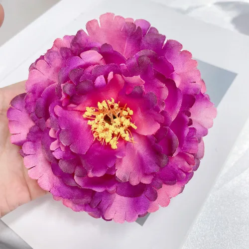 Vista 3 de Delicados broches de flores de peonía grande, broche clásico para bodas, fiestas, banquetes de baile para mujeres, elegantes alfileres de solapa
