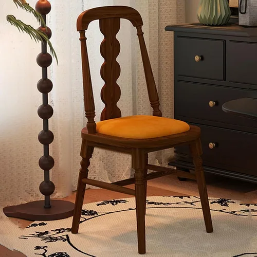Vista 8 de Sillas de cocina tapizadas de madera maciza, sillas de comedor con marco de madera de fresno, silla de sala de estar para comedor, estudio, sala