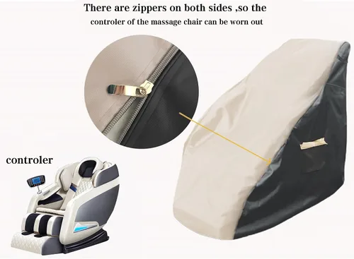 Vista 5 de Funda para silla de masaje, 600D protector de silla de masaje shiatsu de cuerpo completo, 59 x 39 x 55 pulgadas, fundas para sillón, con cordón
