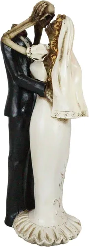 Vista 3 de Ebros Gift Figura de esqueleto eterno del Día de los Muertos para novia y novio, 11.25 pulgadas de alto, colección True Love Never Dies, escultura