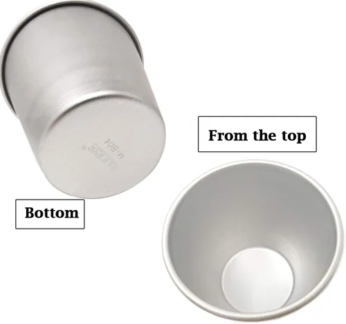 Vista 5 de Honbay Tazas de pudín de aluminio, 6 udines, moldes de chocolate fundido para cocinar