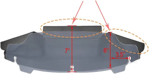 Vista 3 de Bolsas de almacenamiento para parabrisas, bolsa de carenado Batwing de tres bolsillos para Harley Touring 2014-UP, compatible con Electra Glide