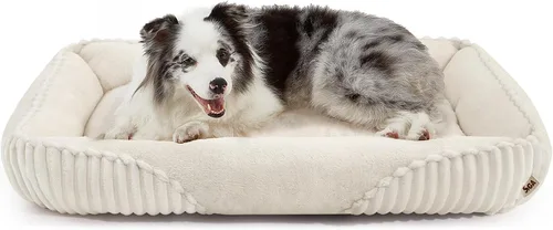 Vista 31 de EHEYCIGA Linda cama para perro de tamaño mediano, cama para mascotas de 30 Crema