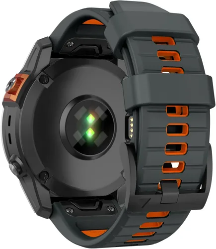 Vista 9 de Compatible con Fenix 7X Band, correa de reloj de silicona de fácil ajuste de 1.024 in para Garmin Fenix 5X/5X Plus/6X/6X Pro/7X Pro/3/3 HR