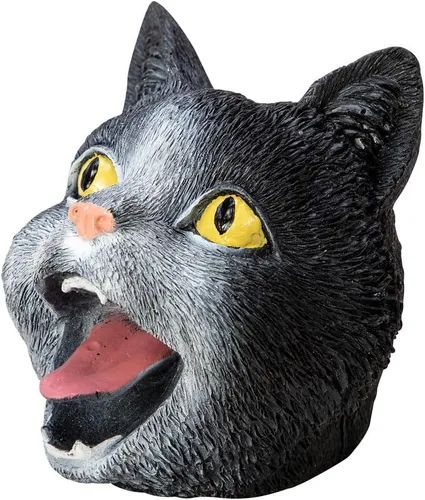 Vista 3 de Schylling Marioneta de mano de gato, textura detallada elástica y cara pintada, el color puede variar (paquete de 1)