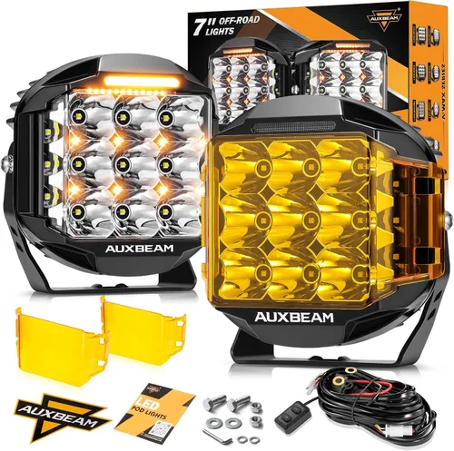 Vista 15 de Auxbeam V-Ultra Series - Luces LED de 3 pulgadas, luz de conducción Hyper Spot de 108 W 3.0 in (blanco)