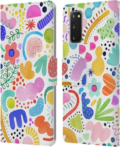 Vista 289 de Head Case Designs Officially Licensed Ninola Brushstrokes Black Summer Patterns Leather Wallet Case Compatible with Samsung Galaxy A07 4G