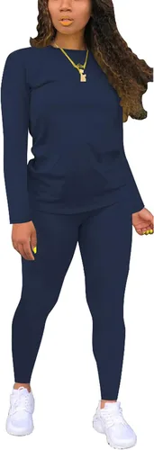 Vista 10 de Nimsruc Conjuntos de dos piezas para mujer casual 6536 Negro