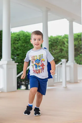 Vista 2 de Nickelodeon Paw Patrol Camiseta con capa y máscara