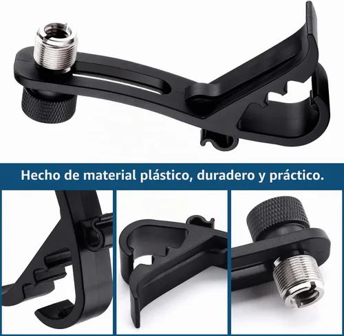 Vista 7 de Facmogu - 2 clips para micrófono de tambor, soporte ajustable para micrófono