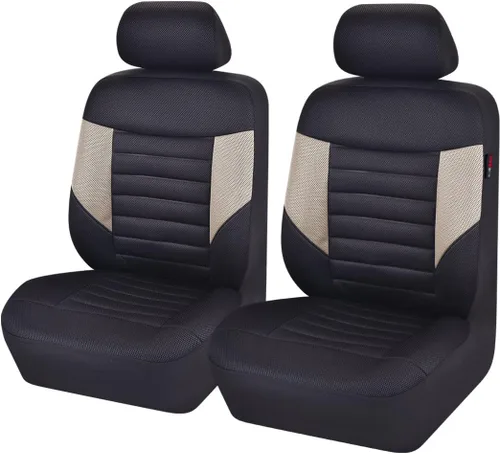 Vista 11 de CAR PASS - Fundas de asiento universales de 13 piezas de malla de aire 3D - 100% transpirables, juegos completos, cubierta de volante y cinturón