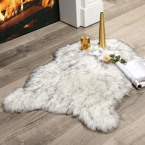 Vista 21 de MIULEE Alfombra de Área de Lujo Súper Suave y Esponjosa de Piel Sintética Rectangular Alfombra Decorativa de Felpa Shaggy para Mesita de Noche Sofá